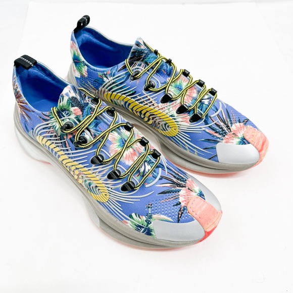 Gucci Marble and Floral Run Sneakers 'Blue Yellow White' 698561-UZI10-8470 🔥😳 - Picture 6 of 16